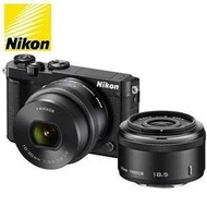 含稅公司貨 Nikon 1 J5 (黑)10-30mm+18.5mm f/1.8雙鏡組微單眼 2017-2/28官網登錄