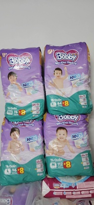 TÃ QUẦN BOBBY SIÊU KHÔ THOÁNG SIZE XXL76 +8MIẾNG- LÕI NÉN THẦN KÝ