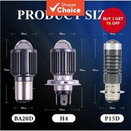Local Hot-selling-Motorcycle Headlight LED Projector P15D BA20D H4 High Beam, Low Beam in the Same B