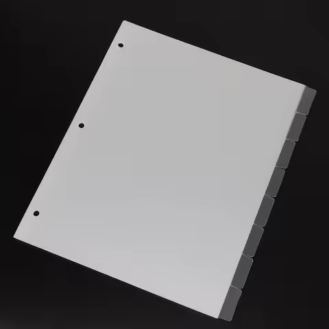 A4/A5/A6/A7 Ring Seperator Pages 6/8 Sheets Binder Devider PP Separator Pages Budget Book Accessory 