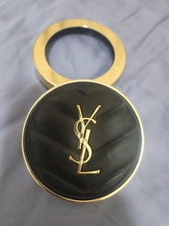 YSL 氣墊粉餅盒 黑色皮革金色Cushion盒