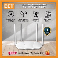 Tenda TX9 AX3000 Gigabit Dual Band Wifi 6 Router for UniFi Turbo / Maxis Fibre / Time Fibre