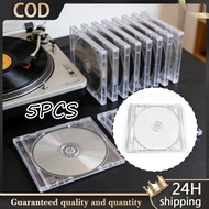 CD Jewel Case 5pcs Acrylic CD Case Thickened CD Dvd Disc Box Storage Organizer Box