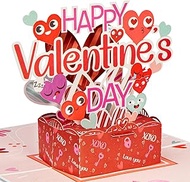 Paper Love Frndly Happy Valentines Day Pop Up Card, 3D Popup Cards - 100% Recycled and Eco-Friendly,