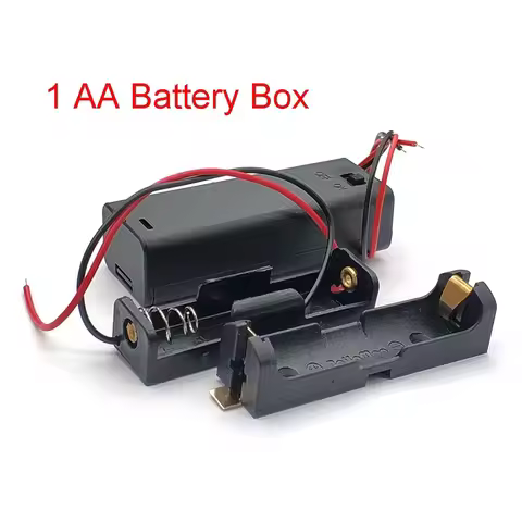 1 Slot AA Battery Case Battery Box AA Battery Holder with Leads with 1 AA SMT THM