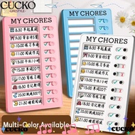 CUCKO My Chores Checklist, Self-discipline Plastic Daily Planner Memo, Multi Purpose Reusable Detach