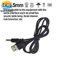 1m 2A USB to DC 3.5x1.35mm Replace Charger Power Cable for Table Lamp Flashlight