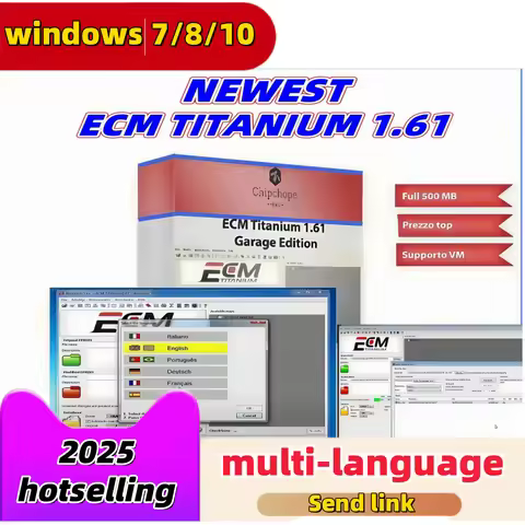 2025 Hot !ECM TITANIUM 1.61 With 26000 + Driver ECM 18259+ Drivers for ecu tool Send link or CD or U
