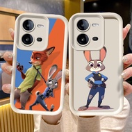 C-38 Zootopia Black White Casing for VIVO Y28s Y28 Y17S V25 V25E 2024