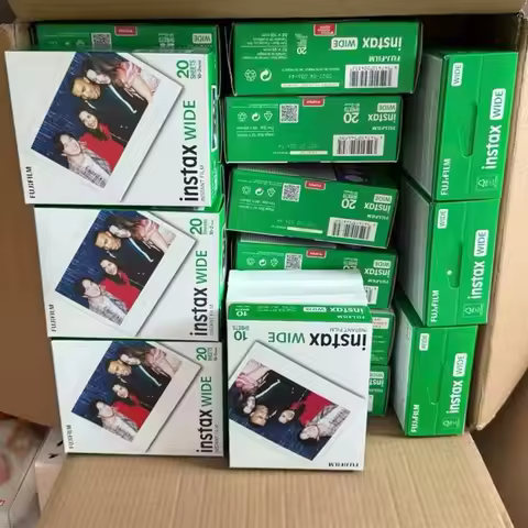 5-inch Photo Paper Fujifilm Instax Wide Film 10-100 Sheets Monochrome Instax White Edge For Fuji Cam