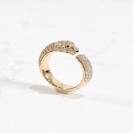 🐆 Cartier PANTHÈRE DE CARTIER 美洲豹戒指｜全鑽鋪鑲｜55號