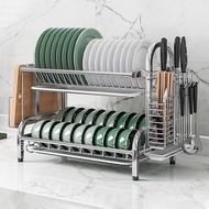 W-8&amp; 304Stainless Steel Dish Rack, Kitchen Storage Rack, Table Top, Dish Storage Rack, Dish Draining Rack, Bowl and Chop