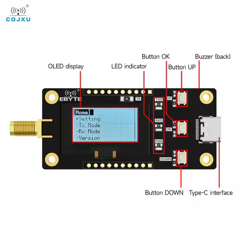 LoRa Offline Test Board OLED Screen Long Range RF Transceiver Soldered with COJXU E32-M E32-T Series