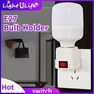 E27 Led Bulb Lamp Holder with US Plug Switch E27 Screw Light Bulb LED Lamp Socket