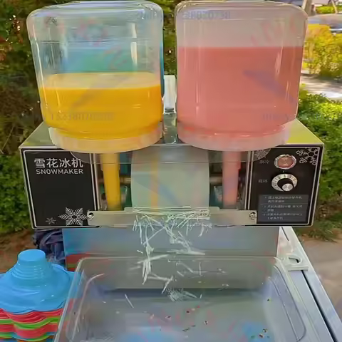 Commercial Korean Bingsu Snow Snowflake Ice Machine Ice Crusher Maker Shaved Ice Shaver Bingsu Makin