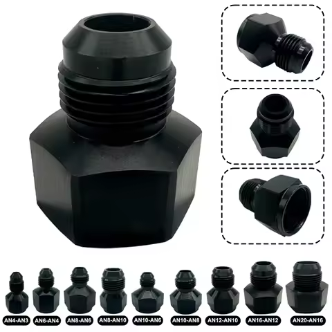 Aluminum Reducer Expander Fitting Adapter Female To Male 3AN 4AN 6AN 8AN 10AN 12AN 16AN 20AN Oil Coo