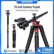 NEEWER 79 Inches/200cm Aluminum Camera Tripod Monopod with Center Column and Ball Head Horizontal Tr