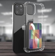 日本暢銷 - iPhone 12/12 Pro(6.1吋) 超薄 TPU插卡手機殼 透明 Apple 防滑 手機套 透明軟底