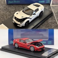 SH  1/64 Ferrari F12 TDF Highlighted White Can be opened Alloy Car Model Collection