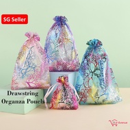 Organza Drawstring Bag Burlap Pouch Gift Bags for Christmas Birthday Party Wrapping Goodie - Various Colours
