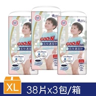 日本大王 肌快適褲型紙尿褲 XL(38片x3包) 日本境內版