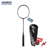 TERBARU NIMO Raket Badminton NANO LYTE 100 + FREE Tas &amp; Grip Wave Patt