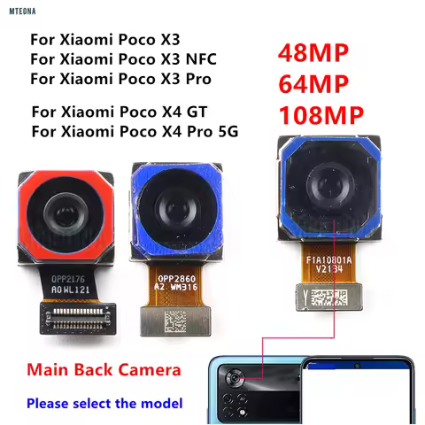 64MP 48MP 108MP Main Back Camera For Xiaomi Poco X3 NFC / X3 X 4 Pro GT Smartphone Repair Parts Rear