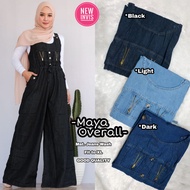 Maya Jumpsuit - Overall Kulot Jeans Jumbo Wanita - Baju Muslim Wanita