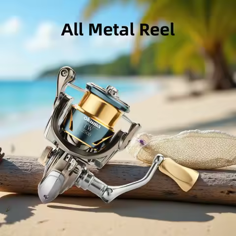 Okuma All Metal Fishing Reel 12+1BB15KG Max Drag Anti Seawater Rotating Reel 1000-5000