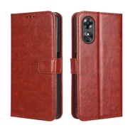 Ốp điện thoại di động cho Oppo A17 4G cph2477 trường hợp ví lật chất liệu da PU chống sốc protcetion