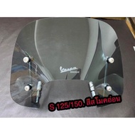 ชิวหน้าบังลมหน้า​Vespa S125150/Sprint125150/LX125 พร้อมขายึดติดตั้ง