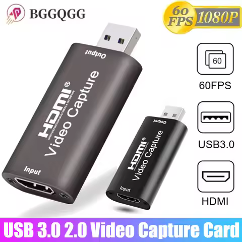 4K USB 3.0 Video Capture Card 1080P USB 2.0 HDMI Game Grabber Box for PS4 DVD Camera PC Recording Pl