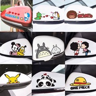 Car Rearview Mirror Sticker Cute Cartoon Personal Creative Scratch Cover Rearview Mirror Decorative Waterproof Funny Car Stickers vKmp