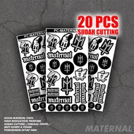 20 PCS Waterproof Maternal Stickers Vinyl Premium Glossy HD Anti Air Cutting Kiss Cut Motorcycle Car