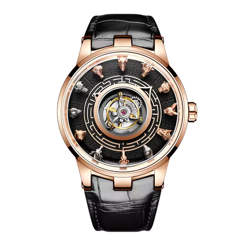 Haofa Center Tourbillon Watch 3D Chinese zodiac Animal Sculpture Manual Tourbillon Sapphire Waterpro