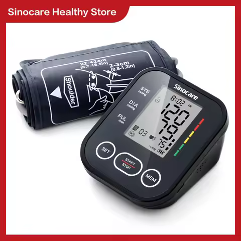 Sinocare Blood Pressure Monitor Digital Upper Arm Blood Pressure Measuring Device 22-42 Long Cuff Ho