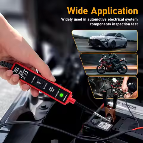 DC 6-24V Automotive Electrical System Tester with LED Test Light PP1V5 Polarity Identification Conti