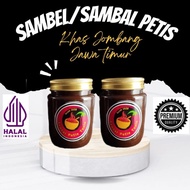 SAMBAL/SAMBEL PETIS ORIGINAL SPICY 250 GRAM BOTTLE PACKAGING MEDIUM SPICY LEVEL HALAL DELICIOUS READ