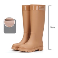 Mishilei PVC High Tube Rain Boots Non-slip Thick Bottom Outdoor Water Shoes Rubber Shoes Waterproof