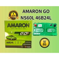 Amaron Battery NS60L NS60 Car Battery Bateri NS60L 46B24L Bateri Kereta Batteri Kereta Wira Vios Altis Grand Livina