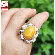 Baceda Beeswax S925 Silver Ring Free Adjustment Size