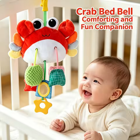 Baby Toys Crab Baby Bottle Bed Hanging Drawstring Music Rattles Teether Stroller Cheer Bedbell Penda