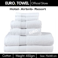 Euro Hotel White Towels - 100% Cotton Towel Bath Towel l Hand Towel l Face Towel