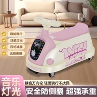 Retro Children's Scooter Four-Wheeled Scooter Baby Walker 1-4 Years Old Anti-Rollover Balance Car