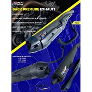 NLK LC135 Y15ZR Y16ZR Exhaust Back Pressure PCO Low Noise Silent 4Speed Ekzos 32x35mm 35x38mm 32mm 3