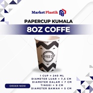 8oz Paper Coffee Cup 8oz Papercup contains 50pcs kumala/Paper Cup Coffee