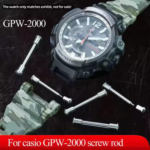 Watch strap Connecting rod screw rod For Casio G-SHOCK 5502 GPW-2000 Silicone rubber strap and case 