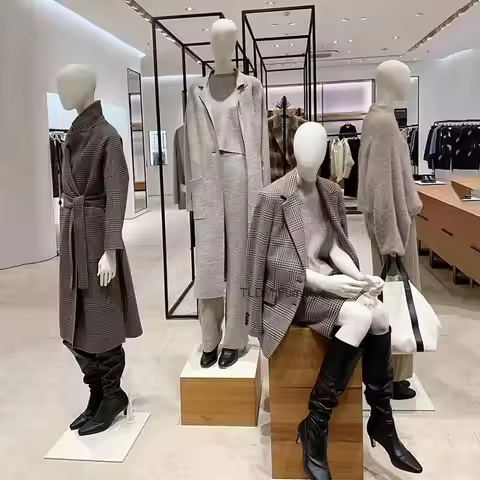 Full-Body Torso Mannequin, Korean Display Body Style with Detachable Female Arms for Women's Apparel