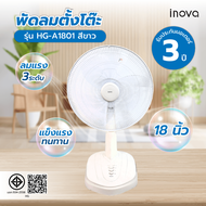 Global House INOVA พัดลมตั้งโต๊ะ 18 นิ้ว รุ่นHG-A1801 สีขาว รับประกันของเเท้!