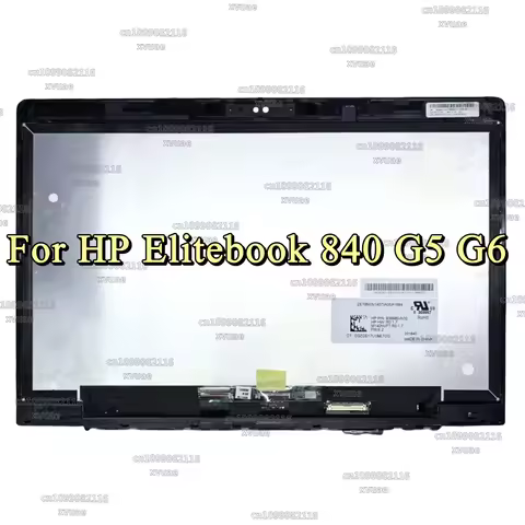 14" Replacement Display Assembly For HP EliteBook 840 G5 G6 LCD Touch Screen Digitizer FHD 30pins 40